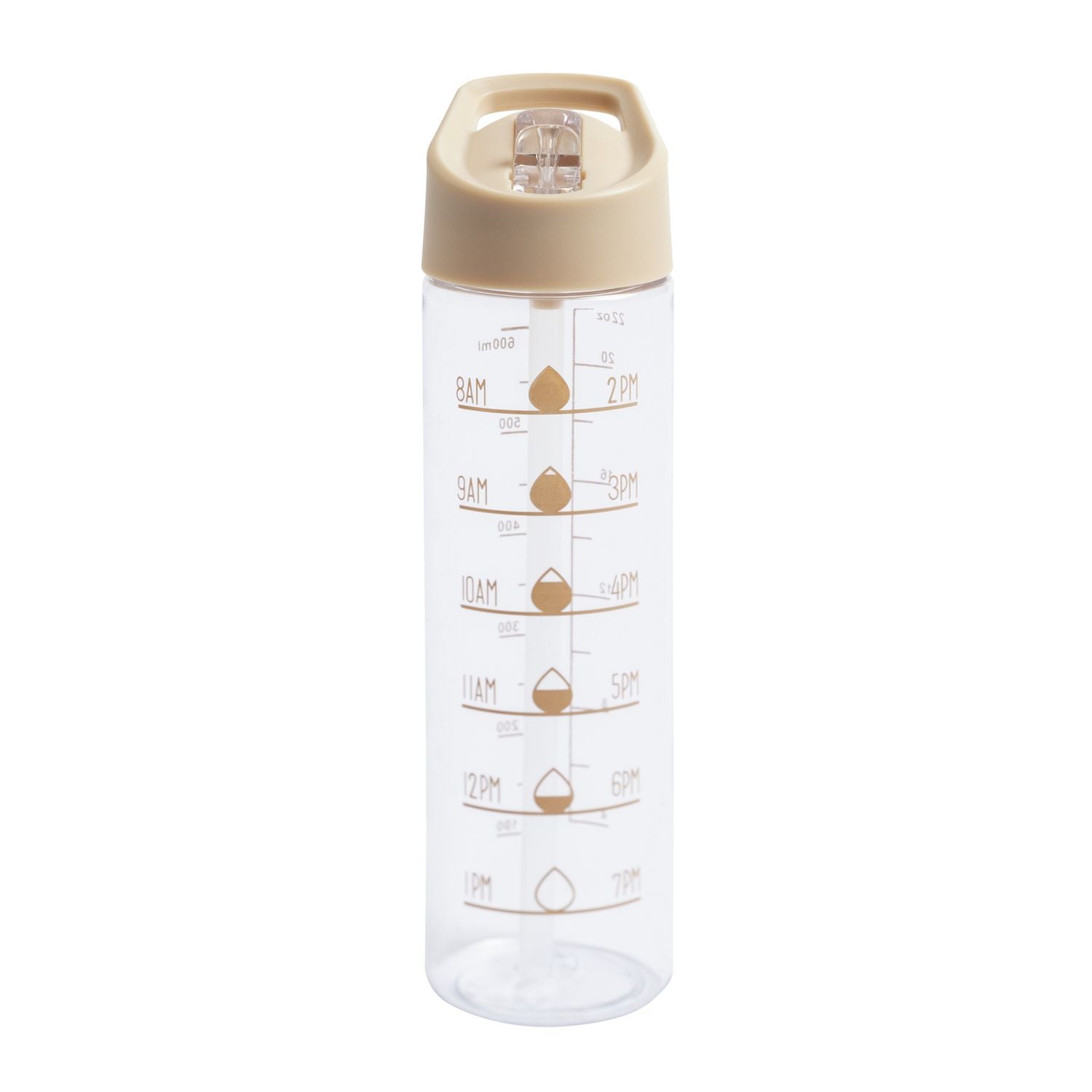 Home beige tracker sipper water bottle 700ml, UK version