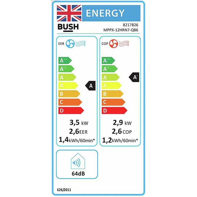 Bush air conditioner with heat function 12000BTU - British product