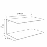 Furniture To Go Joliet black floating shelf 35cm, UK version