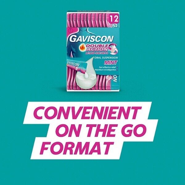 Gaviscon Heartburn Double Action Liquid Sachets 24s GOODS Superdrug   