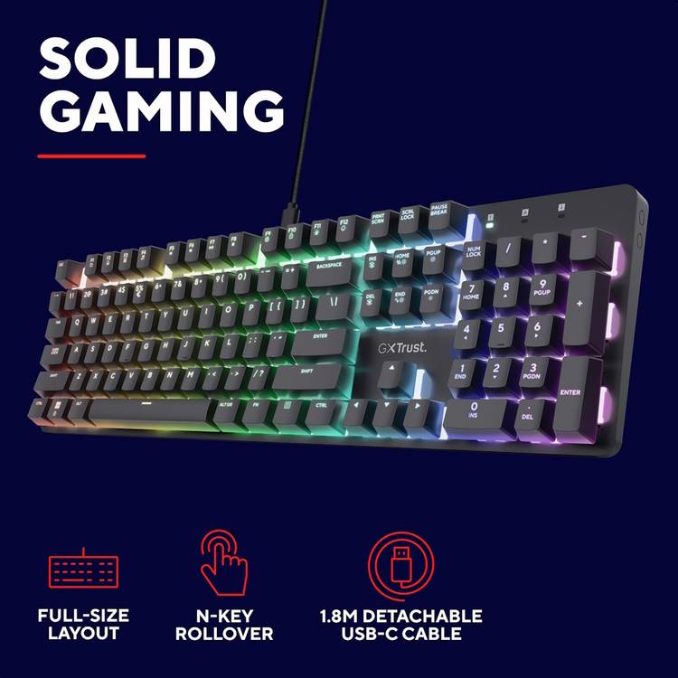 GXTrust Zora mechanical gaming keyboard black, UK version