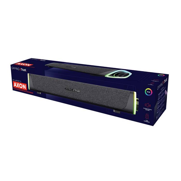 GXTrust 620 Axon RGB illuminated soundbar, imported from the UK