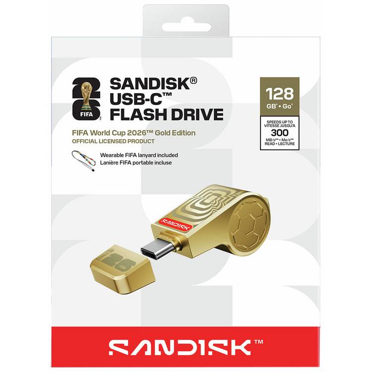 SanDisk FIFA World Cup 2026 flash drive 128GB, UK version