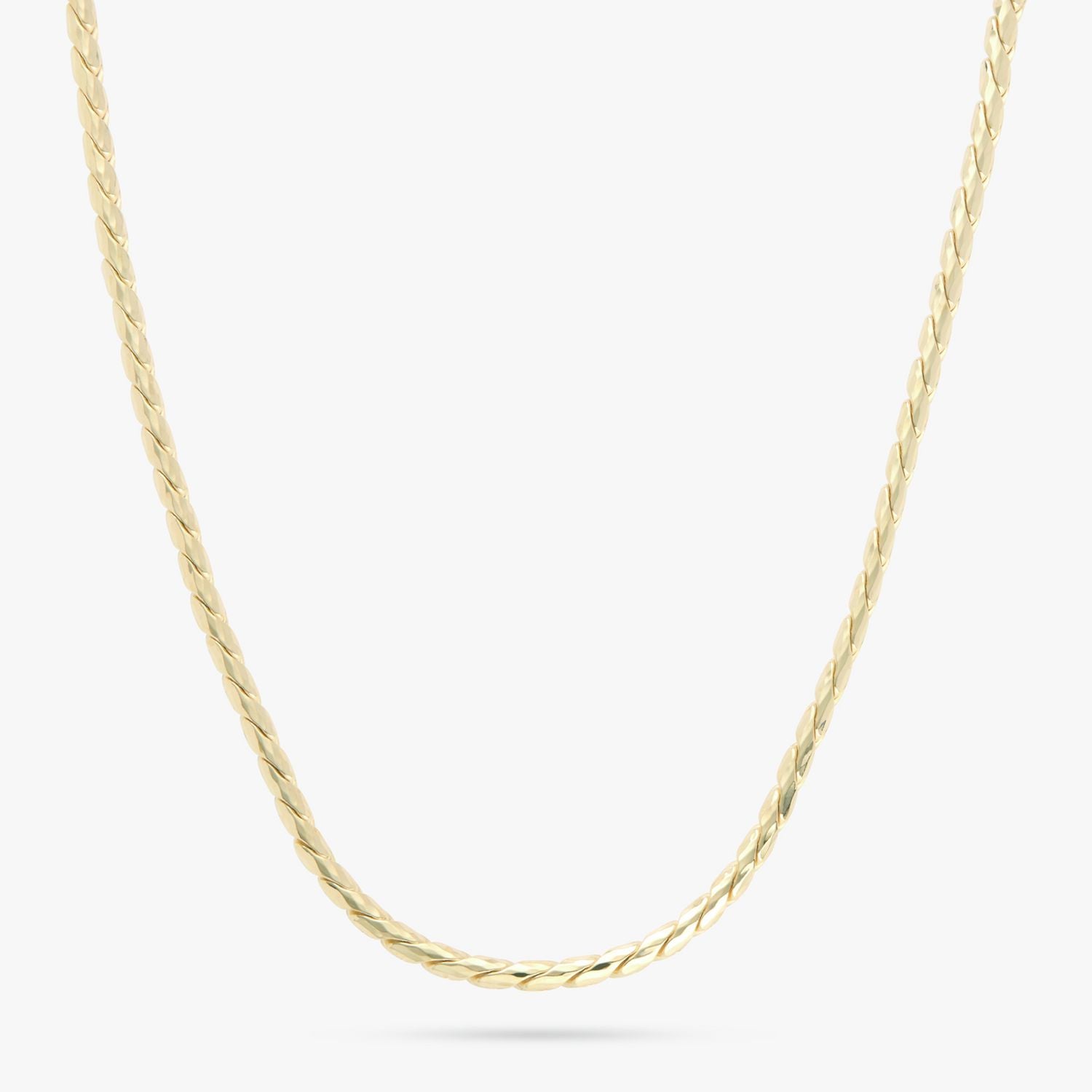 Revere gold plated curb chain necklace 46cm, UK version