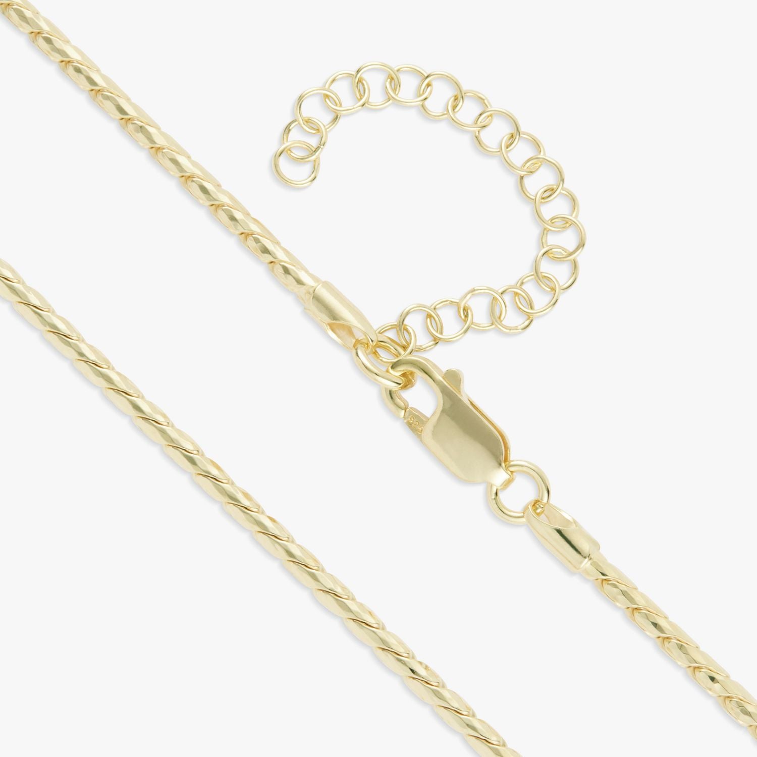 Revere gold plated curb chain necklace 46cm, UK version
