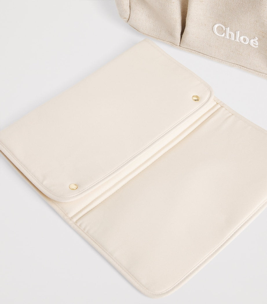 Chloé Kids canvas logo changing bag - British product