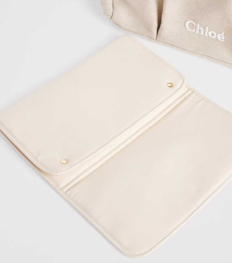 Chloé Kids canvas logo changing bag - British product