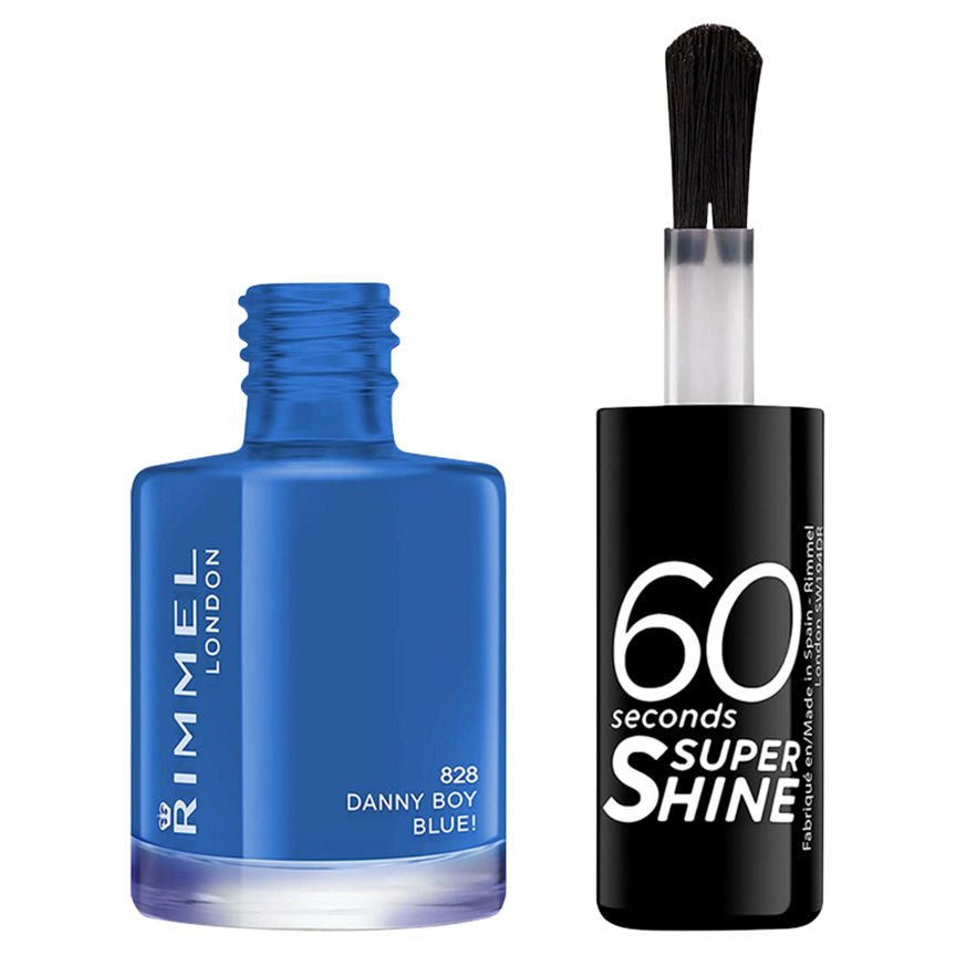 Rimmel London 60 Seconds Super Shine Nail Polish Danny Boy Blue!