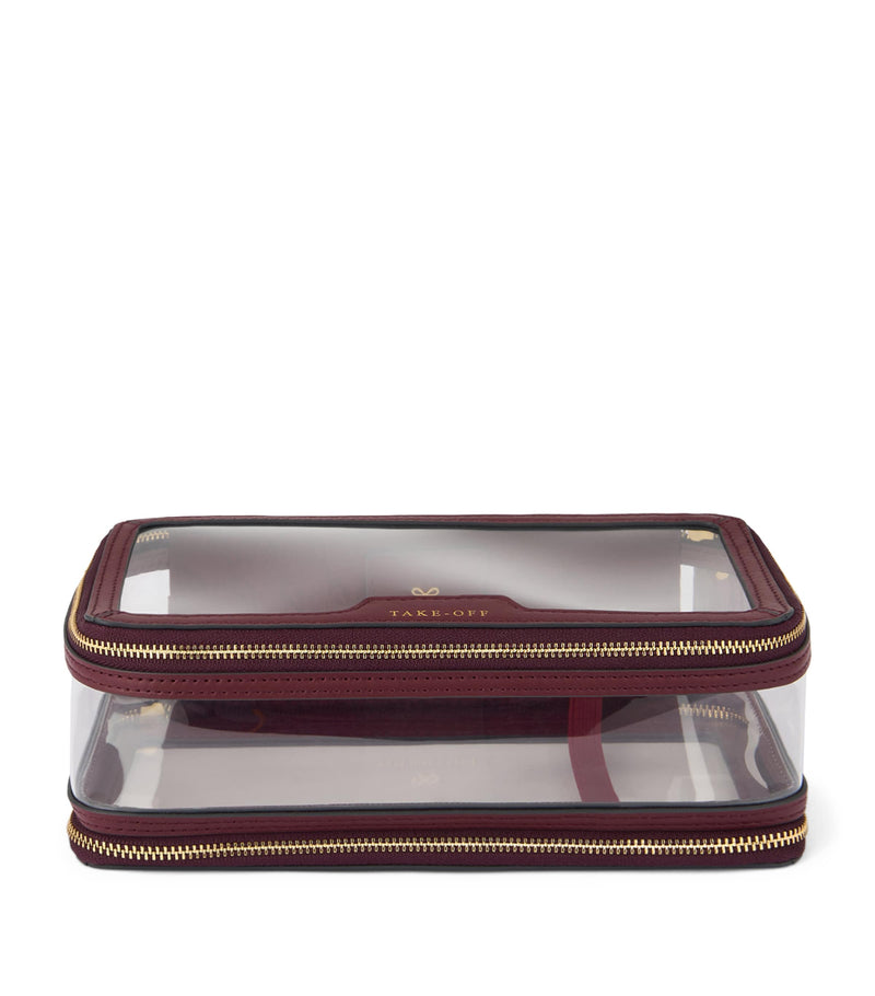 Anya Hindmarch transparent leather-trimmed in-flight case 22x12x7cm - British product