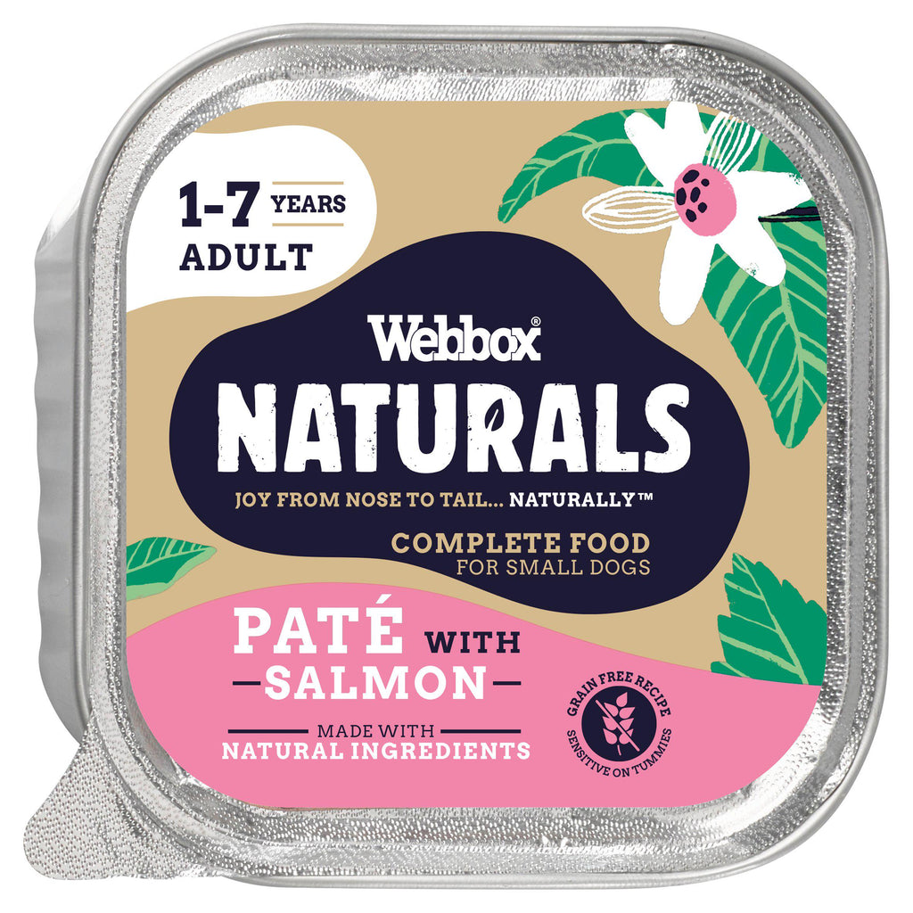 Webbox Naturals Adult Pate with Salmon Wet Dog Food 150g