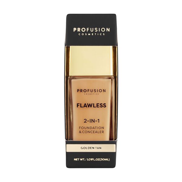 Profusion Cosmetics Flawless 2-IN-1 Foundation | Golden Tan GOODS Superdrug   