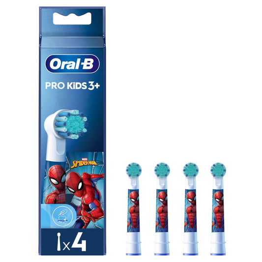 Oral-B Kids Spiderman Electric Toothbrush Replacement Heads x4 electric & battery toothbrushes Sainsburys   