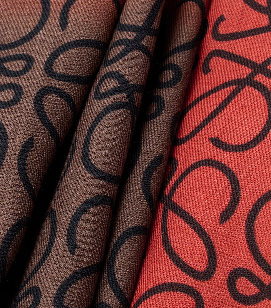 LOEWE Anagram wool-silk-cashmere scarf, imported from the UK