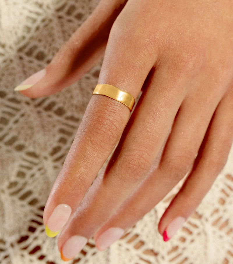Monica Vinader Gold Vermeil Siren Me ring (British brand)