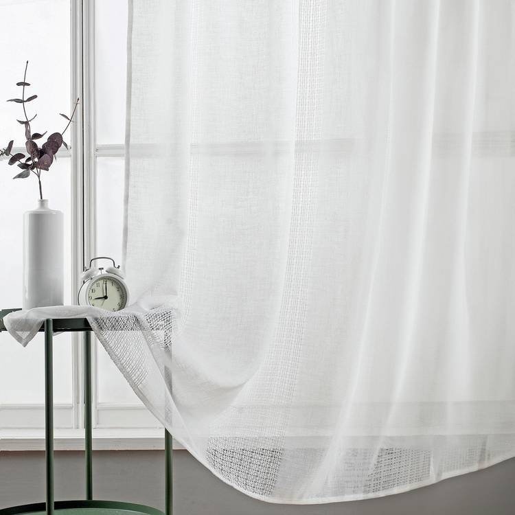 Habitat white linen look voile curtain 140x229cm - British product