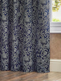Wylder Bali jacquard eyelet curtains midnight blue, UK version