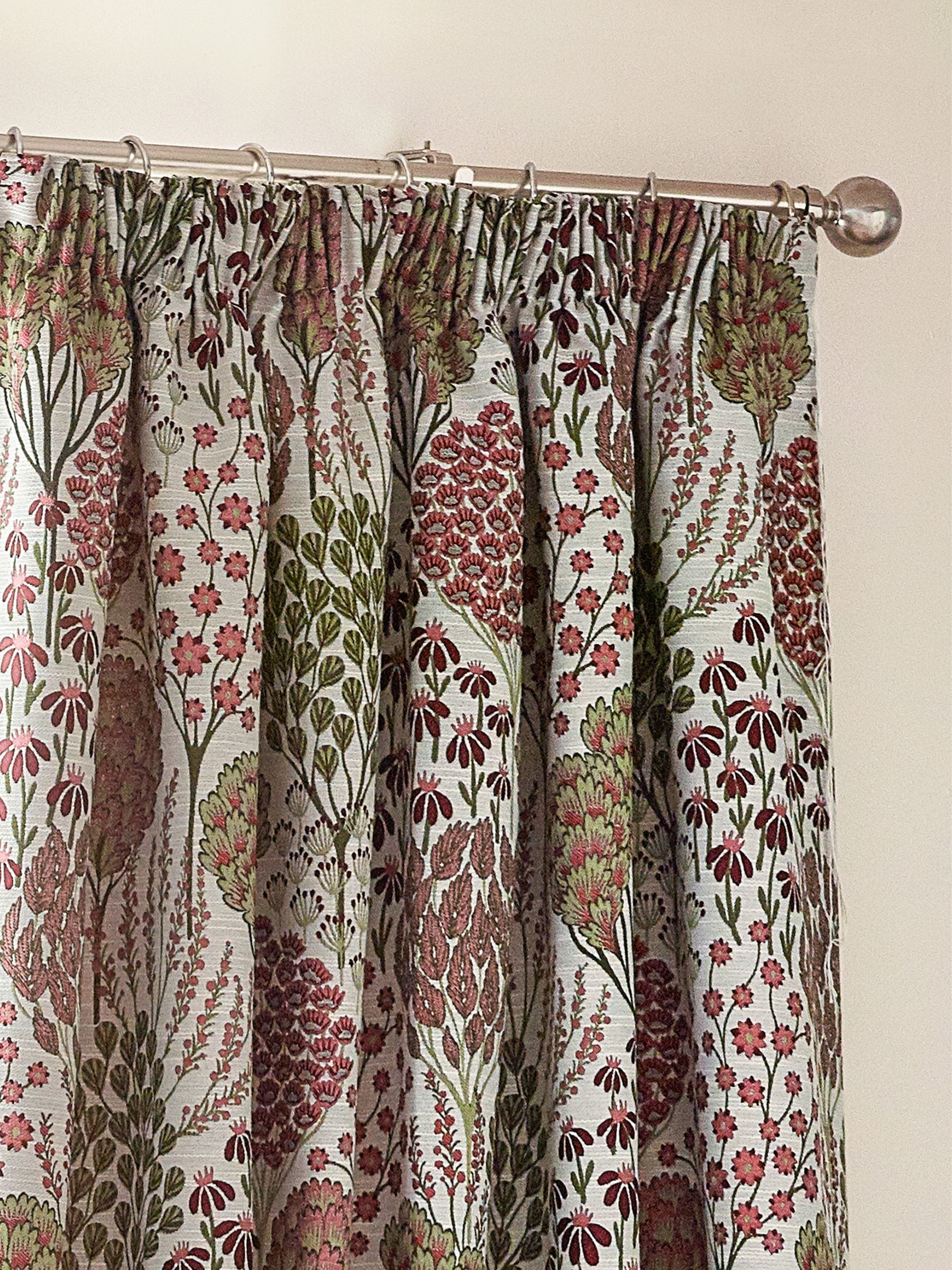 Wylder Rednut Ophelia floral jacquard curtains, UK version