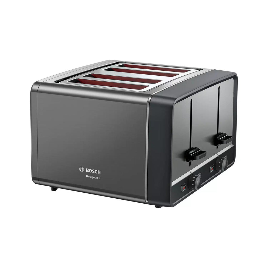 Bosch TAT5P445GB Designline Egro 4 Slice Toaster Anthracite