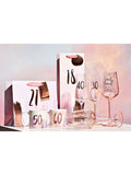 Widdop pink birthday flute with metallic 60 (British brand)