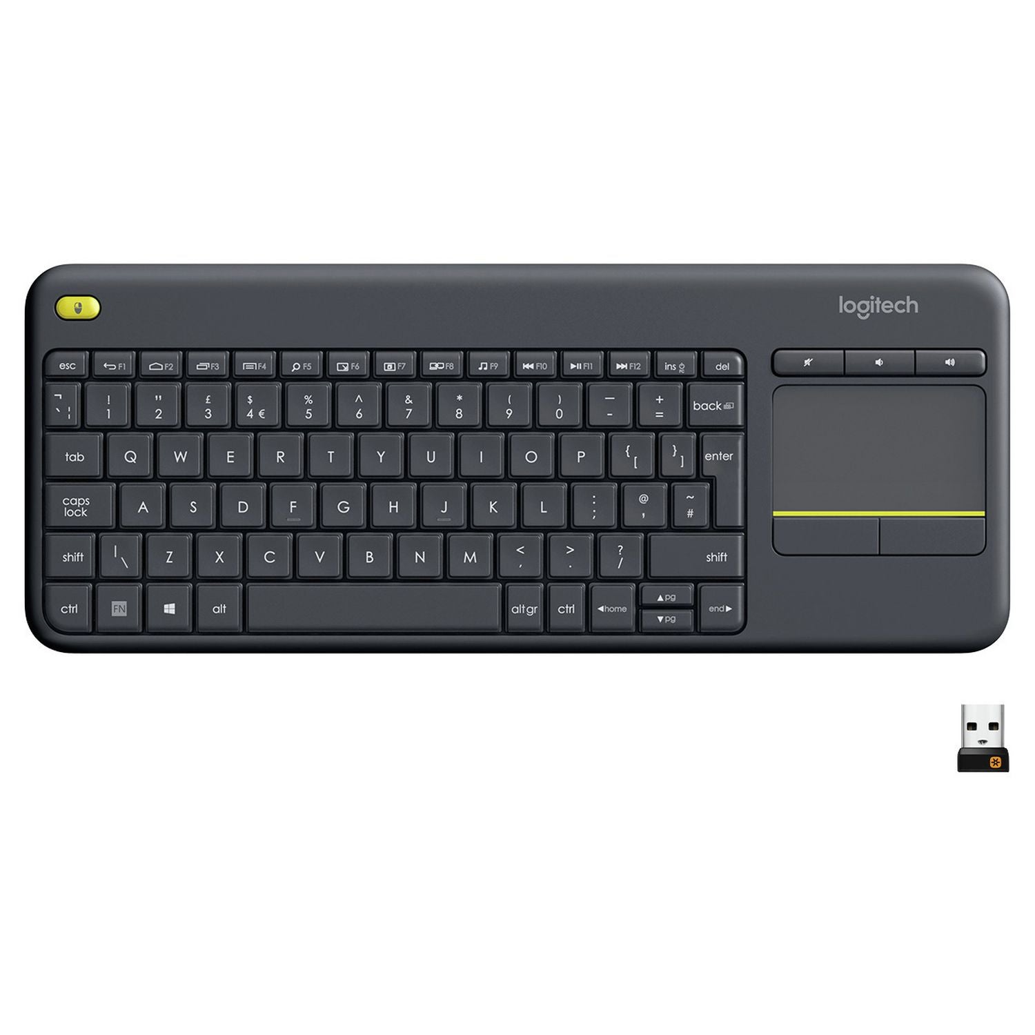 Logitech K400 Plus wireless keyboard (British brand)