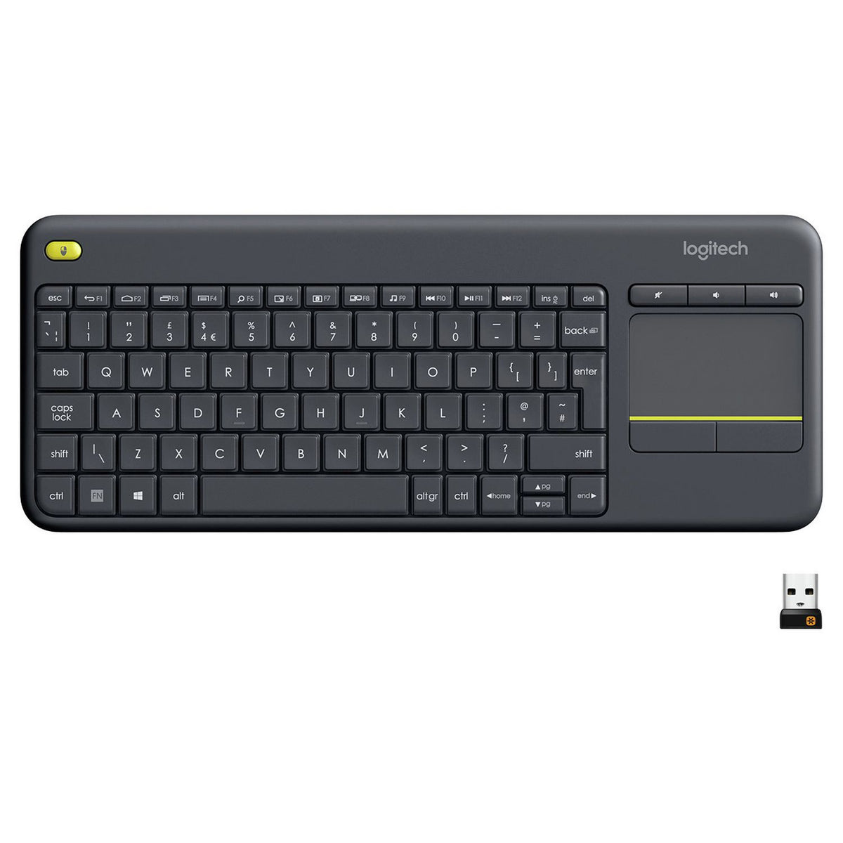 Logitech K400 Plus wireless keyboard (British brand)