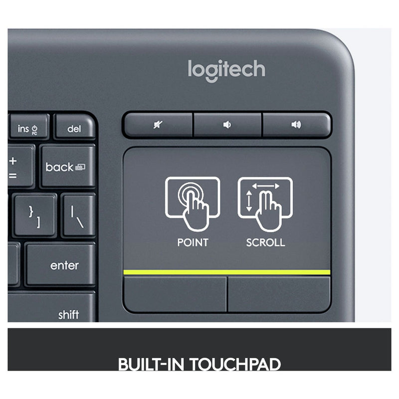 Logitech K400 Plus wireless keyboard (British brand)