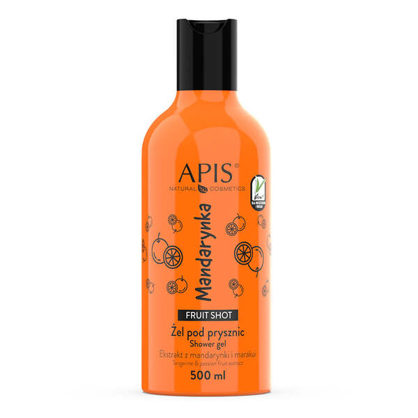 Apis Fruit Shot Mandarin Shower Gel 500ml (British brand)