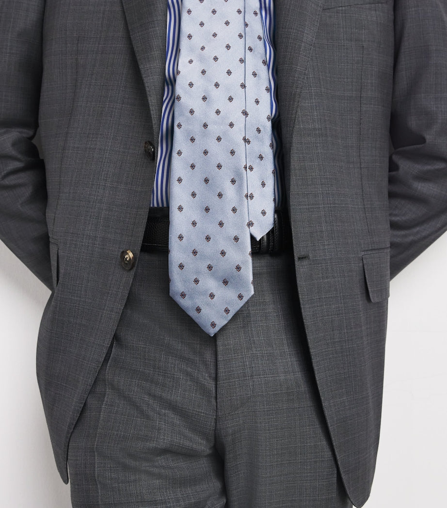 Harrods silk jacquard tie 8cm, imported from the UK