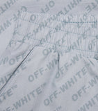 Off-White kids bowling shorts with logo for ages 4-12+, imported from the UK