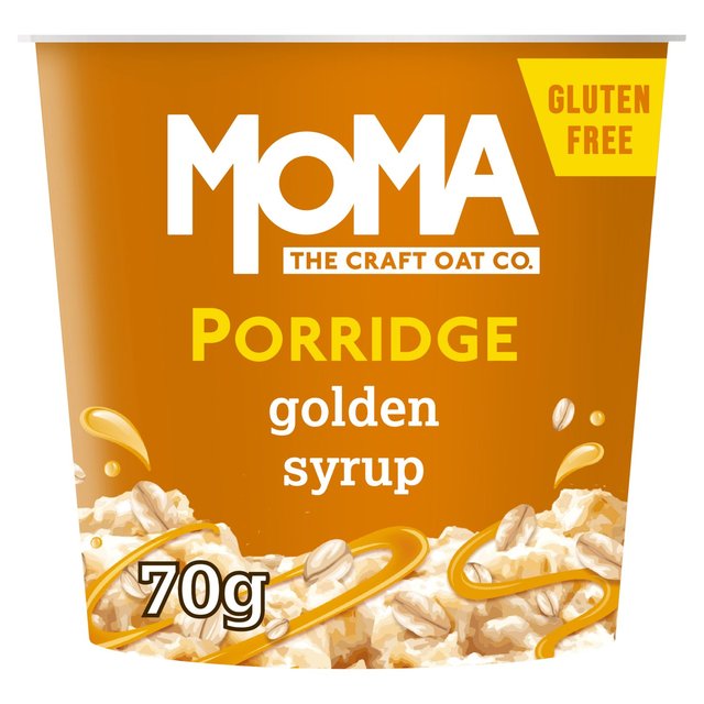 MOMA Golden Syrup Jumbo Oat Porridge Pot Gluten Free   70g GOODS M&S   