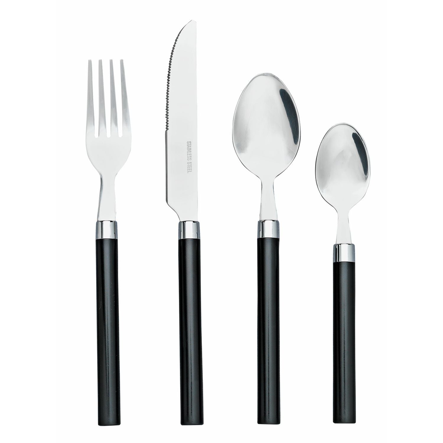 Argos Home 16 piece cutlery set black stainless steel, UK version