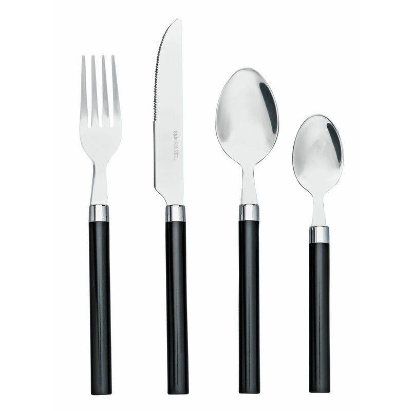 Argos Home 16 piece cutlery set black stainless steel, UK version