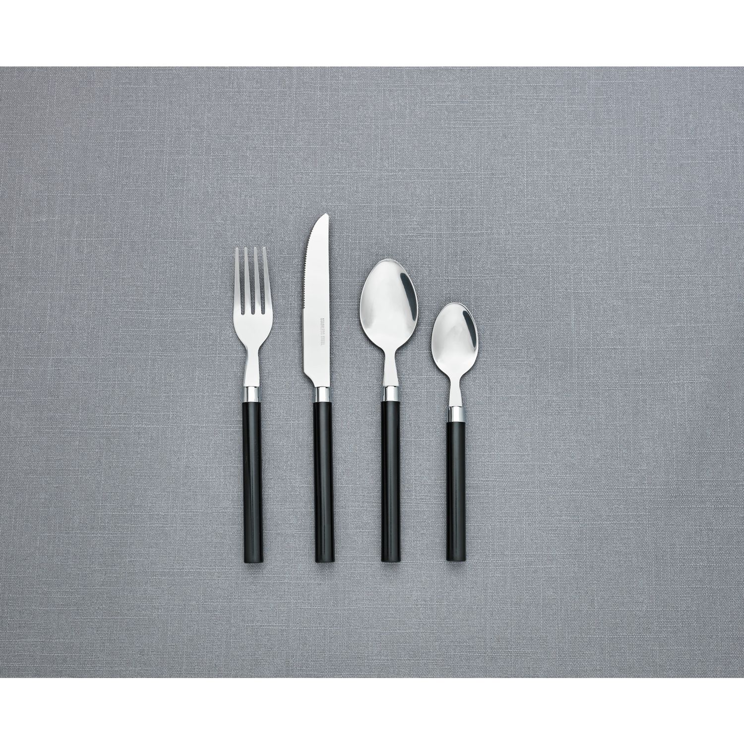 Argos Home 16 piece cutlery set black stainless steel, UK version