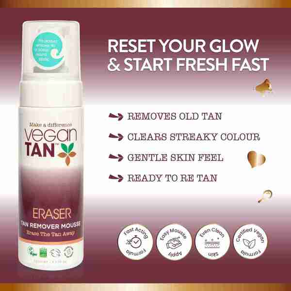 VeganTan Tan Eraser Mousse 120ml - British product
