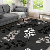 Homemaker Pod Leaf Grey Cut Pile Rug 120x160cm, UK version