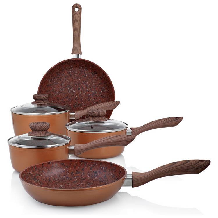 JML Copper Stone 5-Piece Pan Set - British product