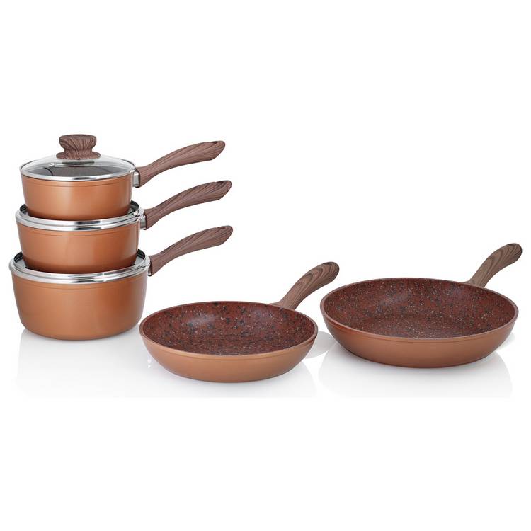 JML Copper Stone 5-Piece Pan Set - British product