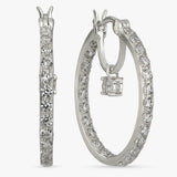 Revere double hoop cubic zirconia earrings 25.3mm - British product