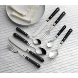 Argos Home black 16-piece bistro cutlery set, imported from the UK