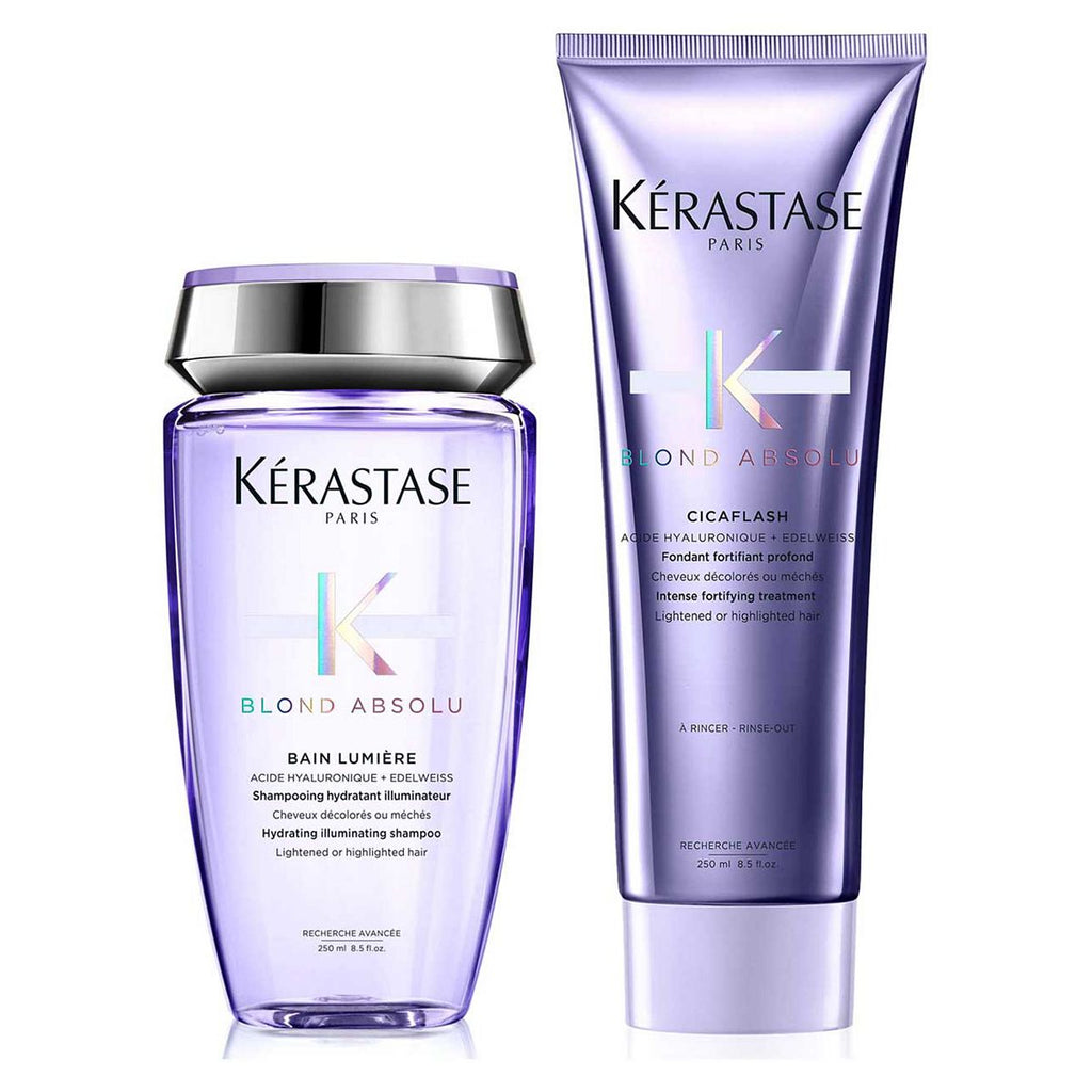 Kérastase Blond Absolu Shampoo and Conditioner Set, Routine for Blonde Hair, Formulated With Hyaluronic Acid, Duo Set