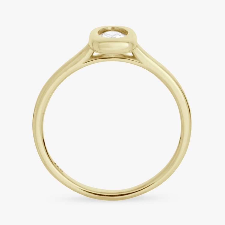 Revere gold plated sterling silver ring with cubic zirconia, medium, imported from the UK