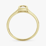 Revere gold plated sterling silver ring with cubic zirconia, medium, imported from the UK