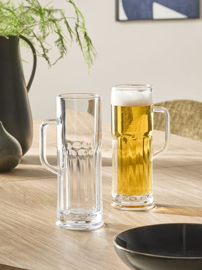 طقم من 2 أكواب بيرة Nova Tankard شفافة