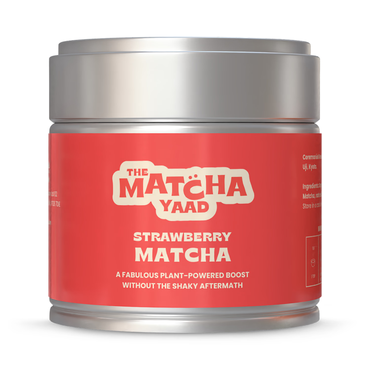 Matcha Yaad strawberry matcha 25g tin - British product