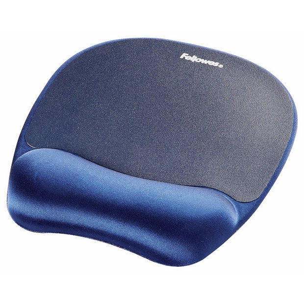 Fellowes memory foam mouse pad wrist rest blue, UK version