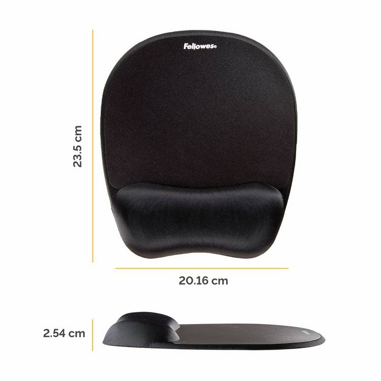 Fellowes Memory Foam Wrist Rest Black, imported from the UK