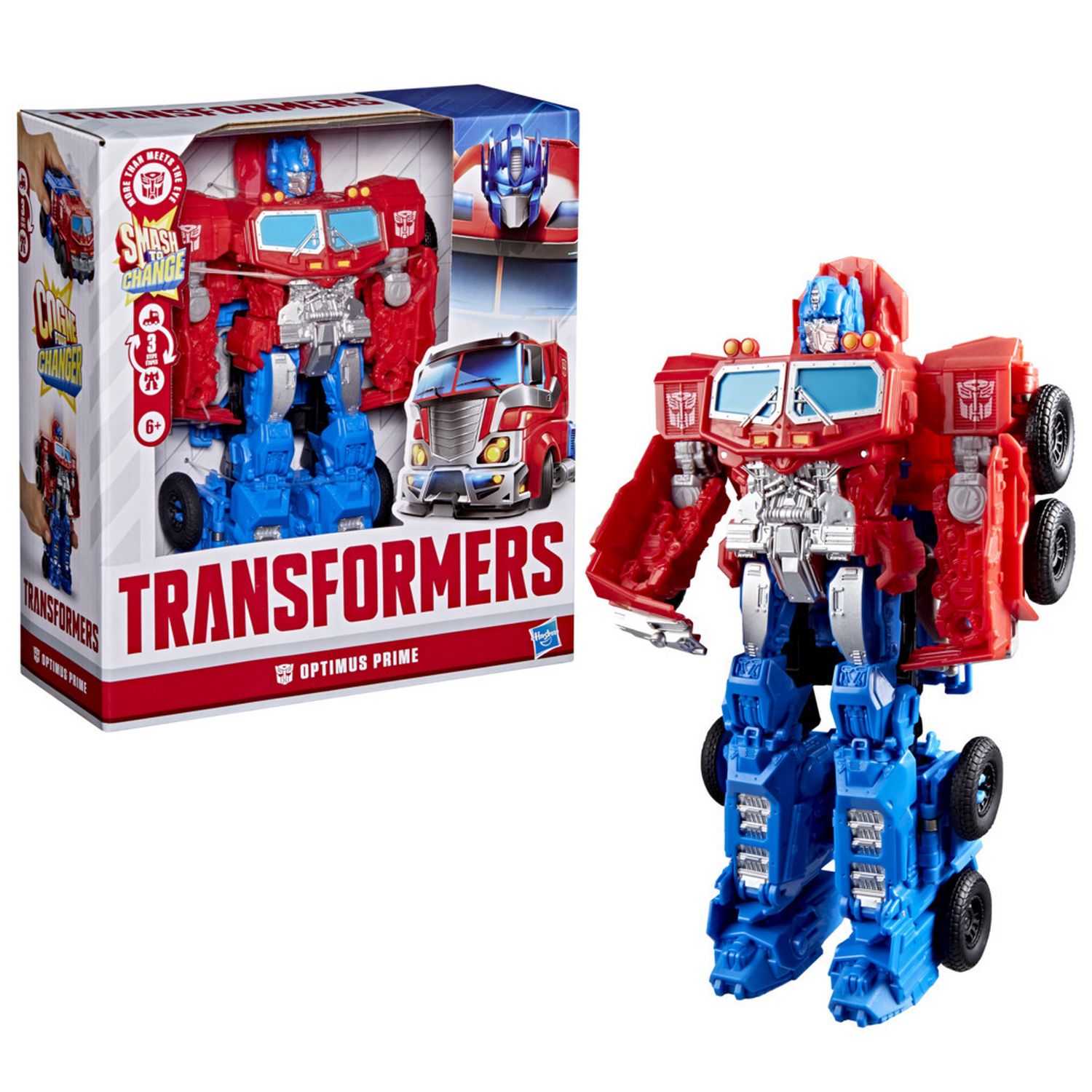 Transformers Smash Changers Optimus Prime 9-inch toy, imported from the UK