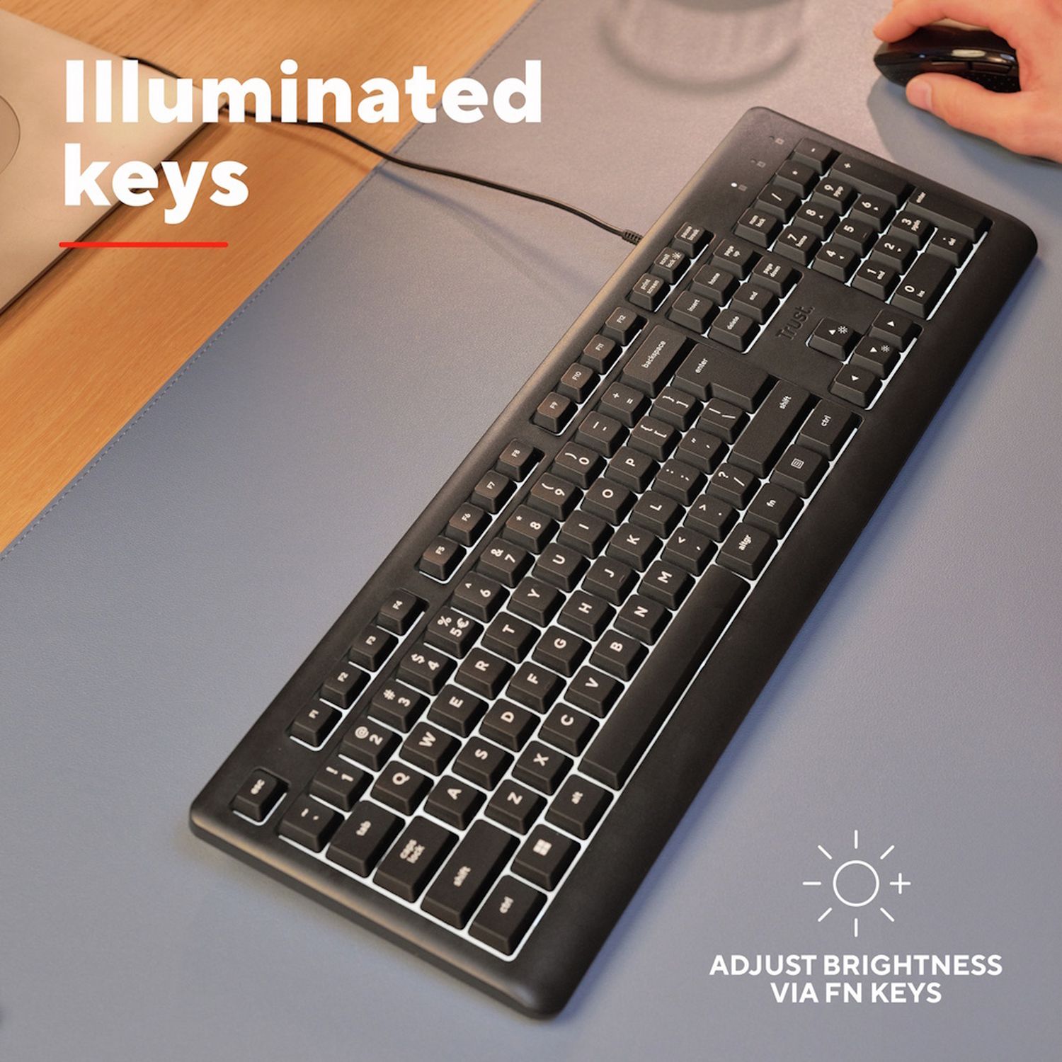 Trust Primo Illuminated Wired Keyboard - British product