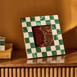 Habitat checkered green resin picture frame 5x5 inches (British brand)