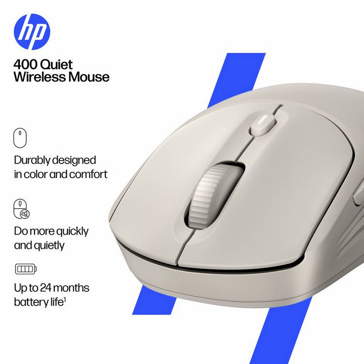 HP 400 quiet wireless mouse Maple, imported from the UK